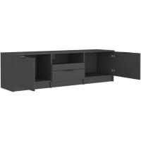 Mobiliario Salón Sala de Estar Dormitorio Madera Contrachapada Negro 140x35x40 cm - details 3