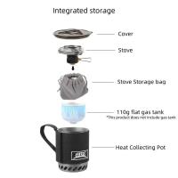 Horno Brs61 para mochila de camping, estufa de cocina de propano integrado, estufa de recolección de calor - details 11