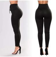 Body elástico de yoga negro de cintura alta para mujer, correa de cintura cerrada, protección de piernas, moda de gimnasio, leggings realzados de cadera - details 3