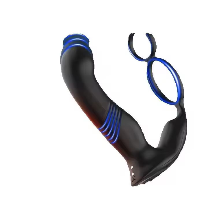 Enchufe Vibrante Telescópico Masajeador Prostatal para Hombres Juguete Intimo con Anillo - 1