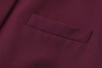 TRAFZA-Conjuntos de ropa de calle para mujer, color rojo vino, cuello redondo, bolsillos con cremallera y pantalones sueltos de cintura alta, trajes de manga larga a la moda para primavera - details 9