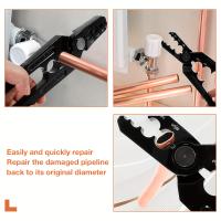 Alicates de reparación de tuberías de cobre 6 en 1: herramienta de refrigeración y HVAC de metal duradero con 6 orificios ajustables para tubos de 1/4", 3/8", 1/2", 5/8", 3/4", 7/8", elementos esenciales para la reparación de tuberías |   Alicates de agar - details 6