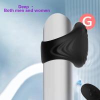 Anillo para hombres con Control remoto, conejo, anillos vibratorios duales, retraso de eyaculación, estimulación de testículos, juguete sexual para parejas - details 4