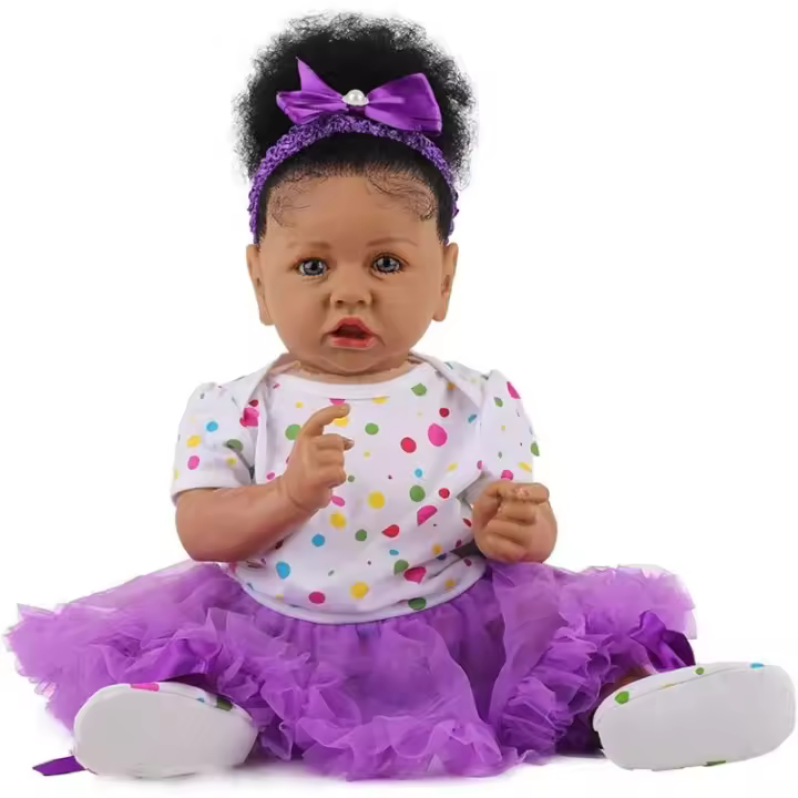 Muñeca bebé renacida realista con cuerpo suave de 22.8 pulgadas Regalo de cumpleaños ideal para niñas Juguete de figura - 1