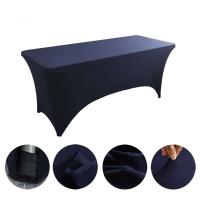 Manteles de Lycra de 6 pies, cubiertas de mesa de cumpleaños de hotel de boda de alta elasticidad para plegables de 4 pies, 5 pies, 6 pies y 8 pies - details 9