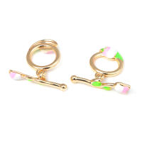 Pulsera de Tirantes Geométricos de Latón Dorado 18K Clasps para Hacer Joyería DIY - details 5