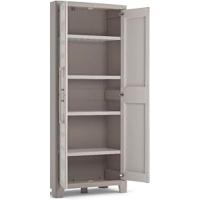 Gulliver Alto | Almacenaje Interior y Exterior | resina | Estanco al Agua con 2 Puertas y 4 Baldas Regulables en Altura | Color Beige/Arena | 80 x 44 x 182 cm - details 10