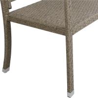 Mueble de Terraza Exterior Terraza 2 Sillas Poliratán Resistente a la Intemperie 320Kg Negro - details 19