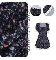 Novedad de verano, vestido de cintura floral pequeño de retazos franceses para mujer con sentido del diseño y a la moda - details 2