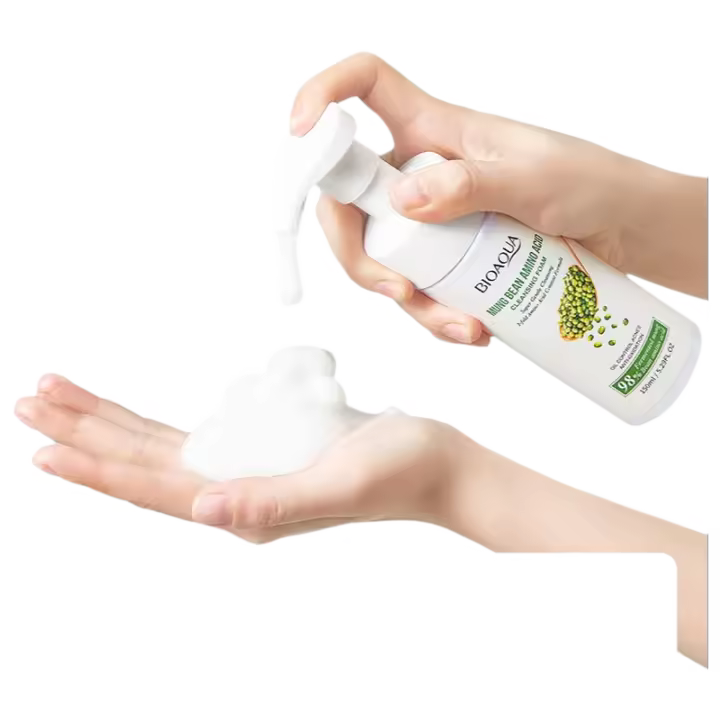 Bioaoua Mung Bean Aminoácido Cuidado de la piel Limpiador facial al por mayor - 1