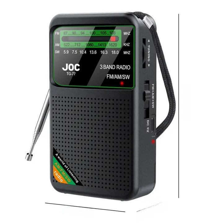 Radio Portátil Recargable Con Pantalla HD Y Altavoz Integrado FM AM SW Radio De Batería Tipo-C Para Ancianos - 1
