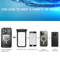 Funda De Silicona A Prueba de Agua IP68 Grado Militar Para iPhone 15 14 Pro Max Plus Deportes Acuario Submarino Escalada Material Aluminio IAOOPOO - details 16