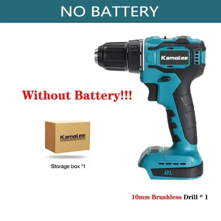 Taladro de Impacto Inalámbrico sin Escobillas Kamolee 13mm/10mm Herramienta Eléctrica para Makita Batería de 18V para Trabajos de Bricolaje en Casa - 1