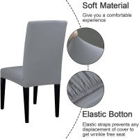 DUDUME Funda de tela impermeable para silla, cubierta elástica de LICRA suave para asiento de oficina, cocina, comedor y boda - details 4
