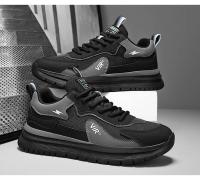 Zapatos Deportivos de Malla de Cuero Versátiles para Hombres 2025 Ligeros, Antideslizantes, Absorbentes de Golpes para Correr - details 10