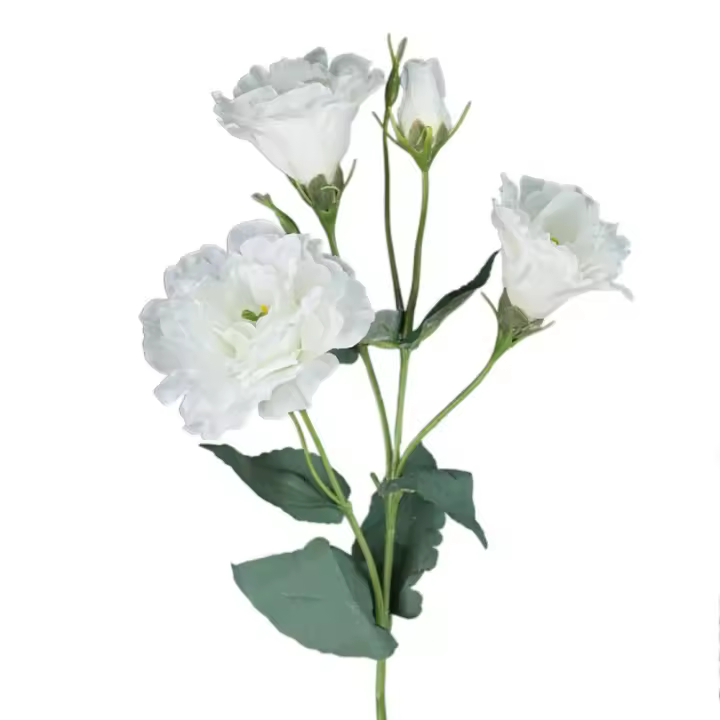 Flor de Eustoma Artificial de tacto Real, elegante rama de flor de Eustoma de seda de lujo, flores de peonía de simulación hechas a mano - 1