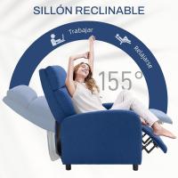 Silla de Relax Rebanable Manual Alta Comodidad en Sillón para Dormitorio y Oficina Carga de 150kg - details 21