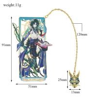 Genshin-Colgante de borla de impacto, marcapáginas de Metal, Raiden Shogun, Zhongli, Yae, Miko, Nahida, Xiao, Clip de libro de diario, 12 estilos - details 6
