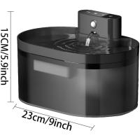 Fuente de agua para gatos inalámbrica de 2,2 L, 5V, USB, funciona con pilas, fuente de agua automática para mascotas con Sensor de movimiento, cuenco dispensador de agua para perros y gatos - details 7