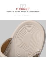 Zapatillas para hombre, zapatos informales de verano para la playa al aire libre, sandalias para caminar, cómodas, ligeras, de lujo, de diseñador, de cuero, a la moda - details 6