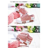Zapatillas planas cómodas para mujer, zapatos informales con dibujos de gato, color blanco, primavera y otoño, novedad - details 2