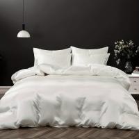 3 piezas Juego de funda de edredón, juego de cama de color liso satinado, funda de edredón suave y cómoda - details 0