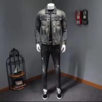 Chaqueta vaquera para hombre, chaqueta retro ajustada, chaqueta fresca y cálida a prueba de viento, ropa deportiva informal para exteriores, ropa para la temporada de primavera y otoño e invierno - details 1