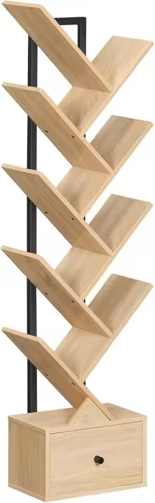 Estante de Libros en Forma de Árbol Vintage 9 Niveles para CD/DVD/Libros Organizador de Espacio - 1