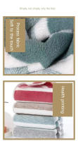 Juego de toallas de baño de mano suaves, toallas absorbentes de secado rápido para baño, patrón de rayas - details 4