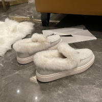 Botas de nieve de terciopelo para mujer, botines cálidos de felpa con cordones, zapatillas suaves, zapatos cómodos de algodón, invierno, 2023 - details 23