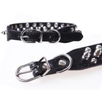 Collar de cuero ajustable para perros Correa de cuello Suministros de cuero PU Estilo Punk - details 6