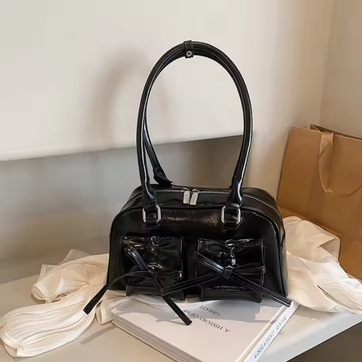 Nuevo bolso para las axilas con lazo, bolso de hombro portátil de moda para mujer - 1