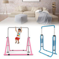 Barra de gimnasia ajustable para niños pequeños, entrenamiento, gimnasio en casa, barras horizontales altas - details 5