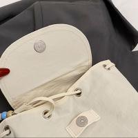 Mochila con cordón de Bordado de letras, bolso escolar de nailon de gran capacidad para estudiantes, bolso de viaje de Color sólido, bolso de hombro para adolescente - details 14