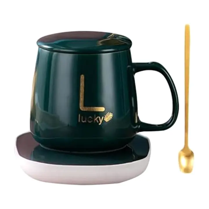 Calefacción-taza de café eléctrica a través de USB, caja de regalo, placa calefactora y taza de café, taza de té caliente, café, leche - 1