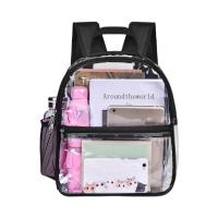 Mochila transparente de PVC con correas ajustables, mochila informal Visible, impermeable, de gran capacidad, para almacenamiento escolar, playa - details 9