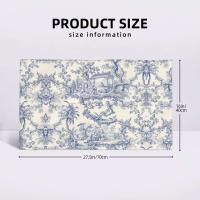 Toile De Jouy Toalla Algodón Francés Azul Marino Baño Ducha Deportes Yoga Toallas - details 100