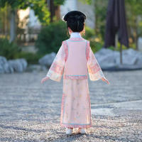 Traje Han a cuadros estilo primavera y otoño dinastía Qing niña nuevo verano chino antiguo Festival de mediados de otoño - details 7