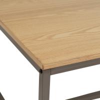 Mesa de Balcón Baja de Sofá Natural y Negro 100x36x50 CM Ideal para Salón, Comedor, Oficina - details 7