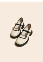 Nuevo Four Seasons Commuter francés boca ligera plataforma tacón zapatos de las mujeres británico pequeño zapatos de cuero - details 30