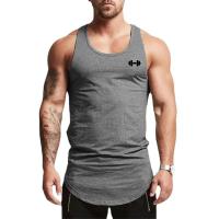 Camiseta sin mangas de entrenamiento para hombre, prenda de vestir, transpirable, fina, informal, de verano - details 4