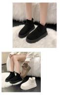 Botas de nieve cálidas para mujer, botas con plataforma antideslizante, suela de goma gruesa, fieltro, algodón, invierno, 2024 - details 12