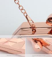 Bag Women 's Cube Metal Handbook Evening Pack Fashion swallow Chain hombro Banquet dress Pack - details 18