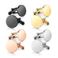 Gemelos blancos redondos de acero inoxidable pulido con espejo para hombre, accesorios de vestir, joyería DIY, 15mm/18mm/120mm, venta al por mayor, - details 2