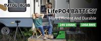 Batería LiFePO4 24V 100Ah DATOUBOSS 2560Wh de Potencia, BMS Mejorado, Ciclos Profundos de 15000, Soporte en Serie/Paralelo para Motocaravana, Panel Solar, Barco, Hogar - details 0