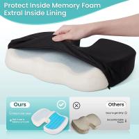 Cojín ergonómico para silla de oficina, cojín para aliviar el dolor de coxis, ciática, espalda sentada, todo el día - details 4