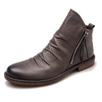 Botas de hombre con suela antideslizante y doble cremallera Botas con borlas Botas de cuero para hombre - details 14