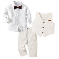 Traje De Boda Para Bebé Niño Primavera Otoño Ropa Infantil Formal De Alta Moda Talla 1-7 Años Conjunto De Vestido Y Chaleco - details 2