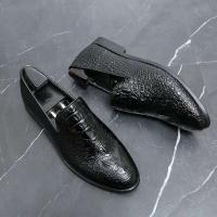 Nuevo 2023 zapatos de oficina de cuero genuino de vestir de negocios para hombres, zapatos casuales Mokasin Gommino - details 3