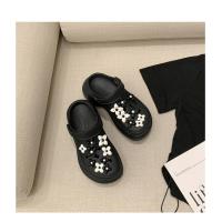 Zapatos con agujeros de suela gruesa, zapatos de cabeza de bolsa de desgaste exterior de suela blanda de EVA para mujer, zapatillas geniales - details 32